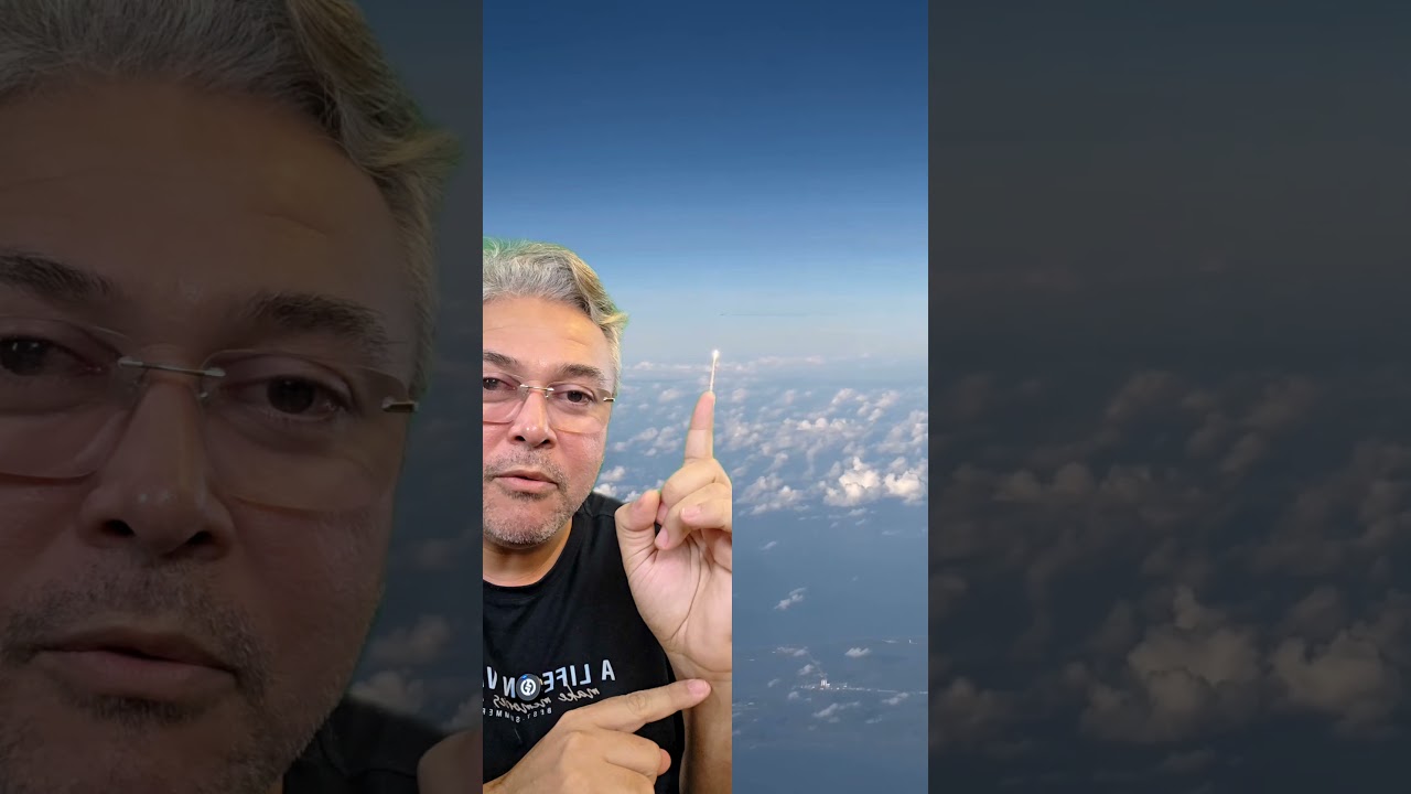 Passageiros filmam de dentro do avião a decolagem para a lua 🚀