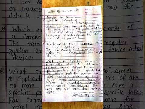 computer course all questions and answers what is computer application software #notes #computer
