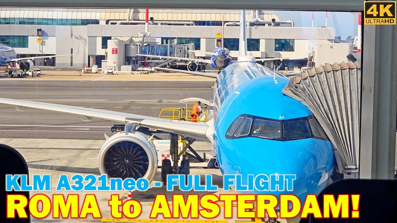 KLM A321neo Flight: Rome to Amsterdam ✈️