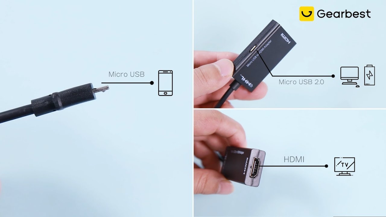 Micro USB to HDMI MHL Adapter for HDTV 📺