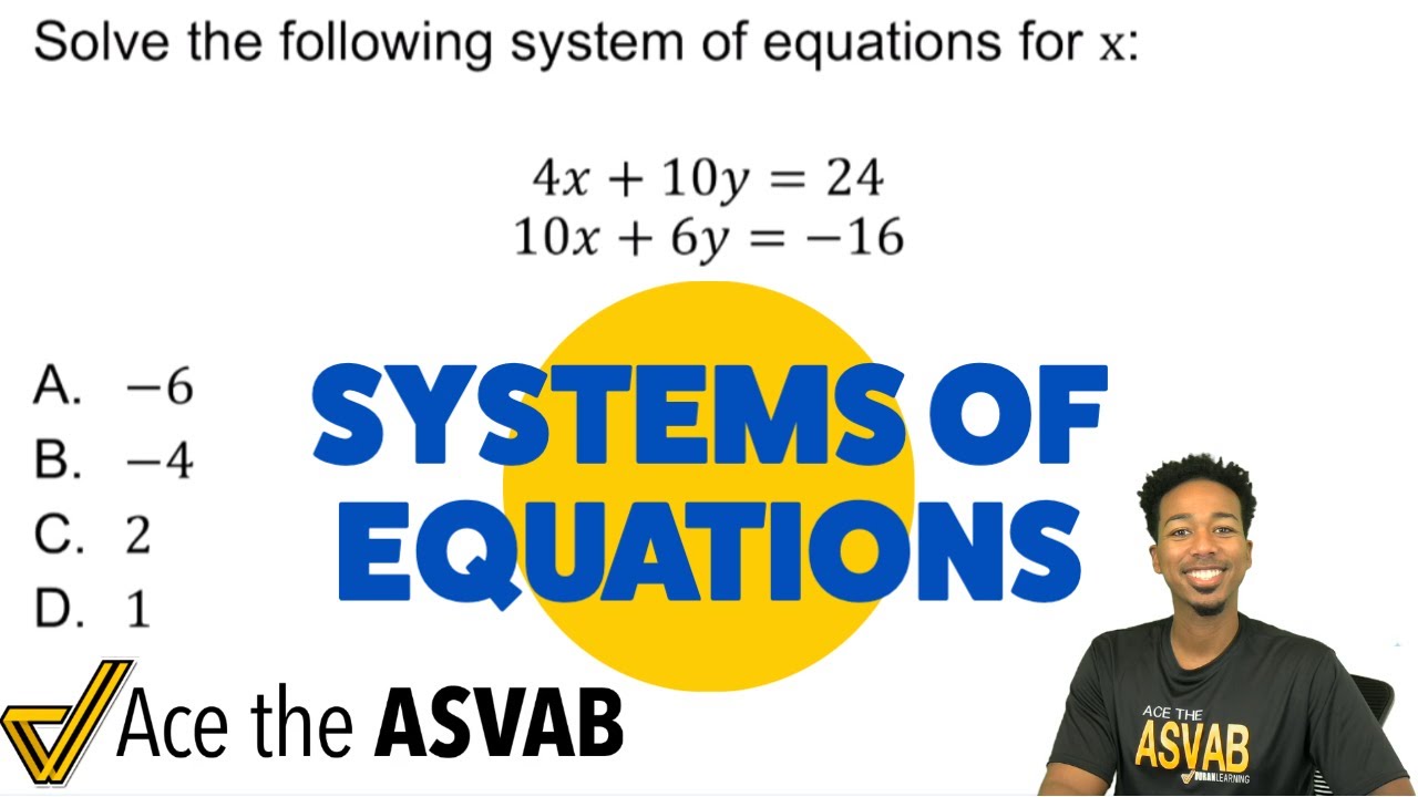 Master Difficult Systems of Equations for the ASVAB Math Test 📚