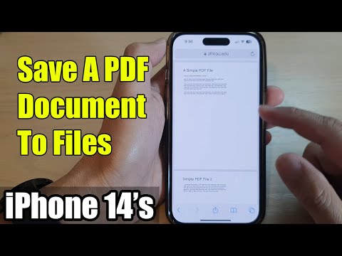 iPhone 14/14 Pro Max: How to Save A PDF Document To Files