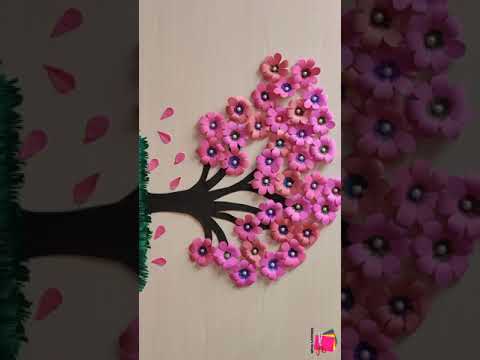 Easy Wall Decoration Ideas With Paper | Paper Wallmate | #shorts |