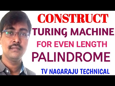 5.5 CONSTRUCT TURING MACHINE THAT ACCEPTS EVEN LENGTH PALINDROME || TOC || FLAT