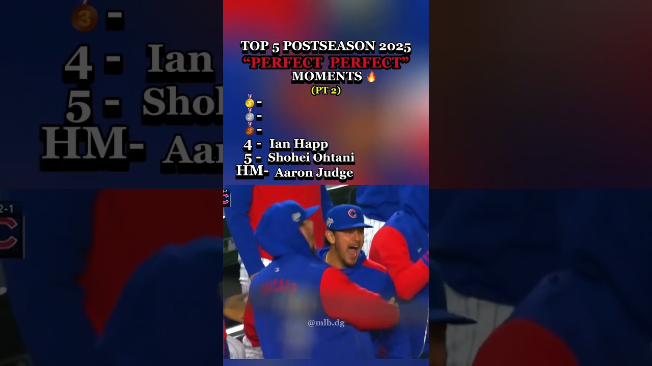 TOP 5 POSTSEASON 2025."PERFECT PERFECT"MOMENTS(PT 2) #mlb #baseball #top5 #perfect #postseason