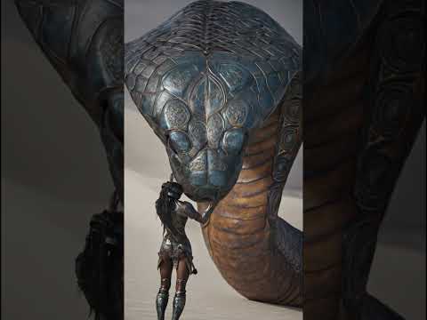 Channeling her Inner Snake Queen 🐍👑 #aiart #reptilelover #fashioninspo #snakelover #afrohair