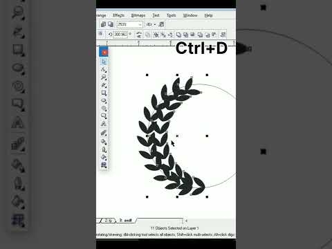 #coreldraw 👍 Round Leafs logo in coreldraw #leafs #gk_yt