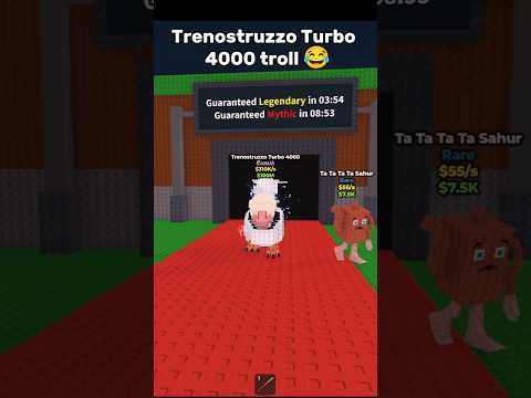 Trenostruzzo Turbo 4000 troll in steal a brainrot 😱 #roblox #stealabrainrot