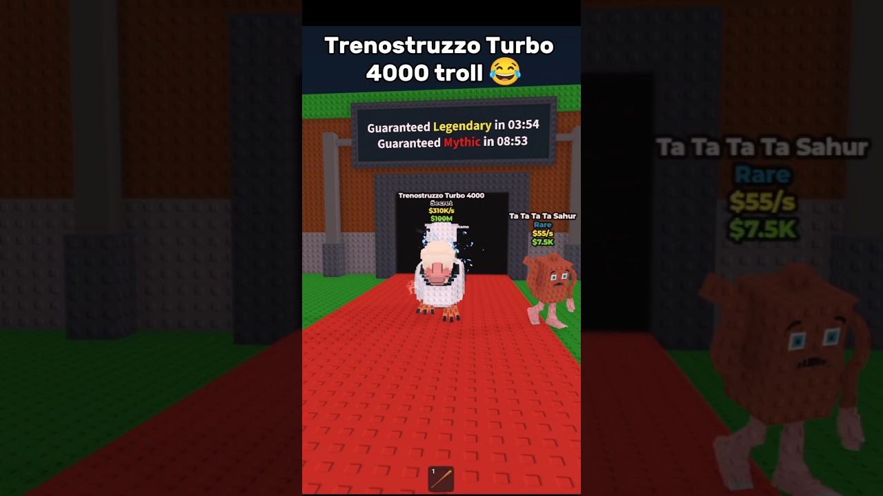 Trenostruzzo Turbo 4000 Troll in Steal a Brainrot 😱