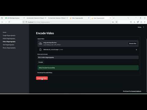Video Steganography Projects Using Python
