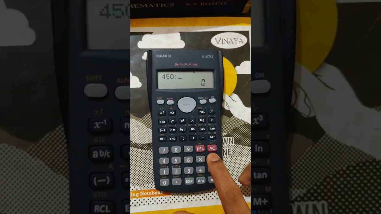 casio calculator fx-82MS. percentage calculate steps in this short video