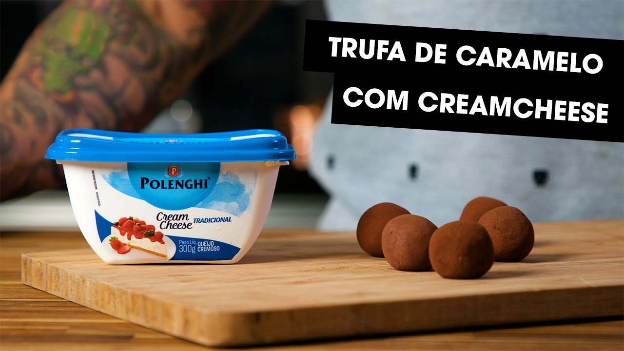 Trufa de caramelo e cream cheese - Chef Diego Lozano