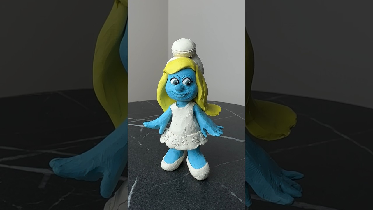 I Crafted a Smurfette Sculpture! 🎨