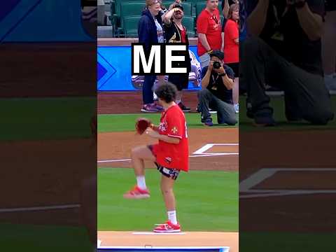 I Threw an MLB First Pitch ๐ณ #baseball #mlb