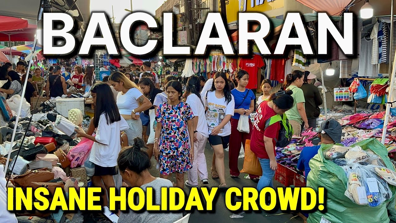 INSANE CROWD at Baclaran Market, Philippines 🇵🇠| Extreme Holiday Chaos – Walking Tour