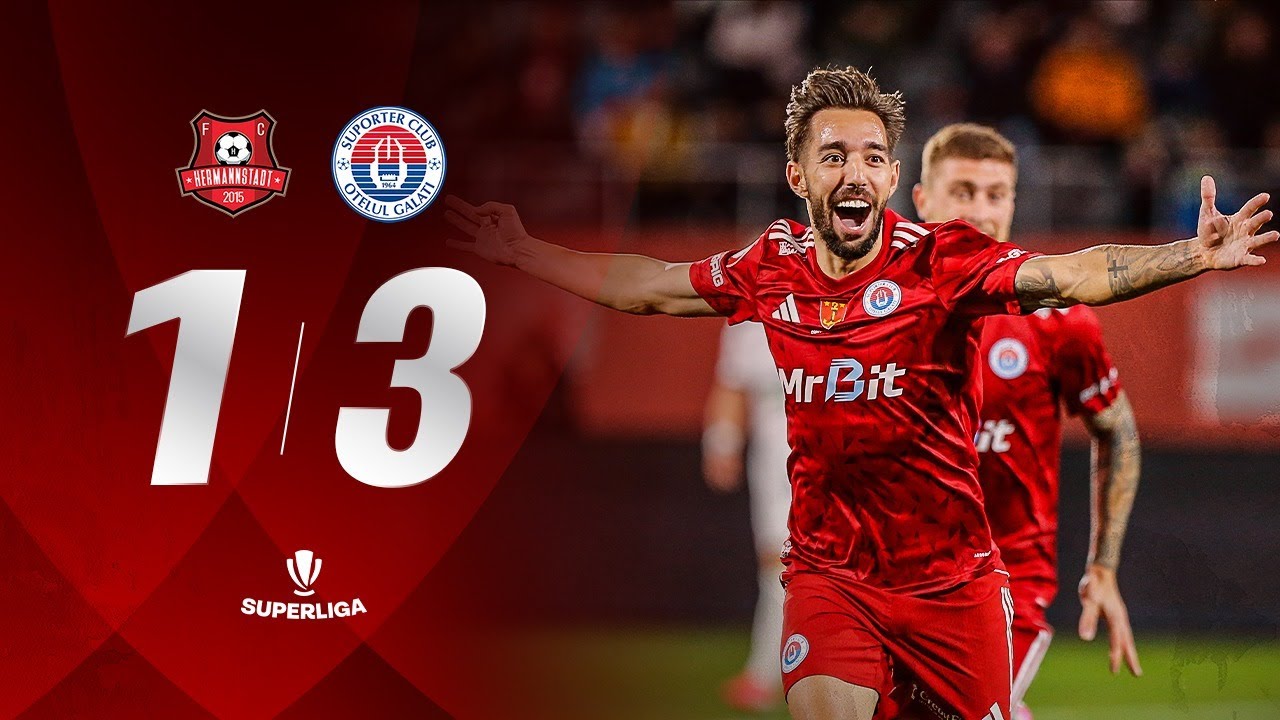 Rezumatul Meciuului Hermannstadt vs. Oțelul: O înfruntare intensă cu scorul 1-3 ⚽