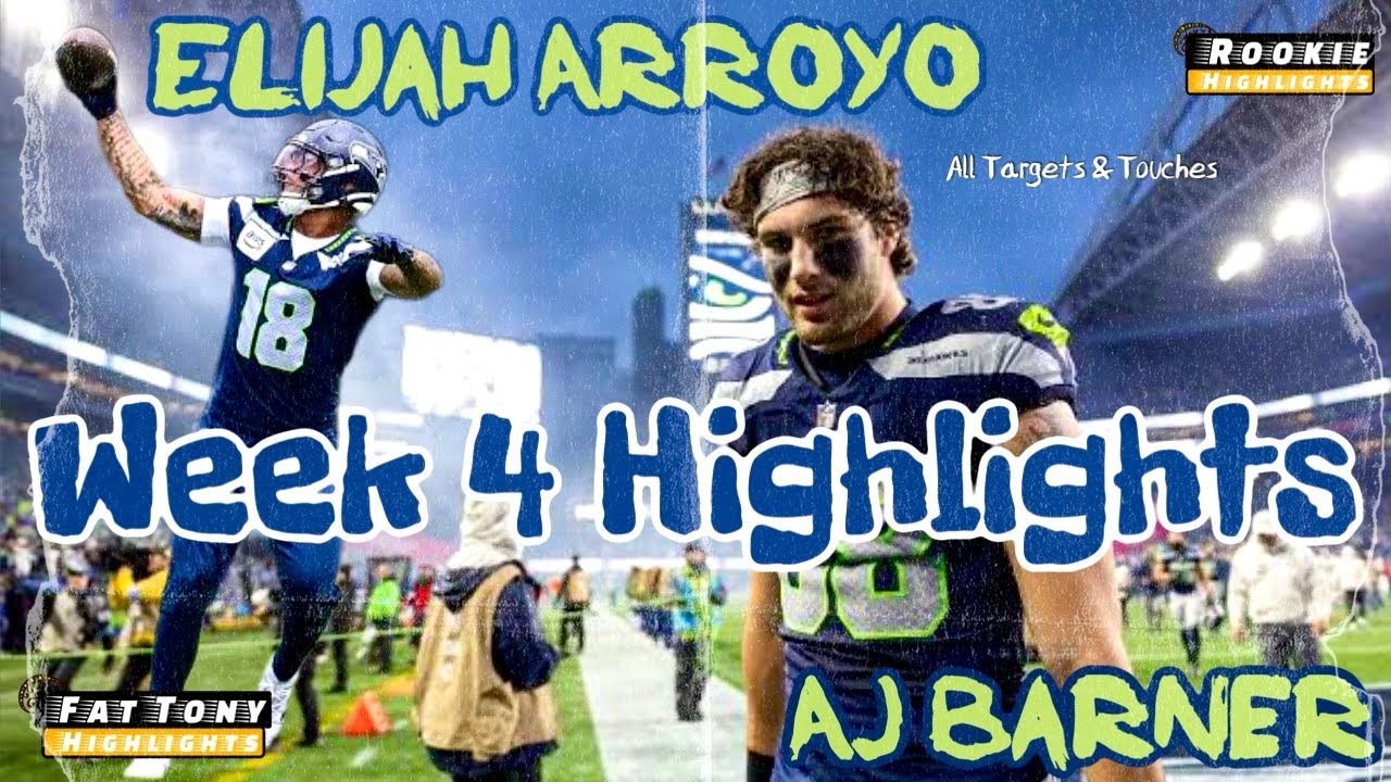 Week 4 Highlights: Elijah Arroyo & AJ Barner | Amazing Catches vs. Cardinals 🏈