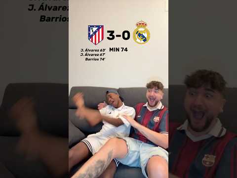 Los culés y madridistas en el Atlético-Real Madrid ￼#parati #fcbarcelona #futbol #realmadrid #barça