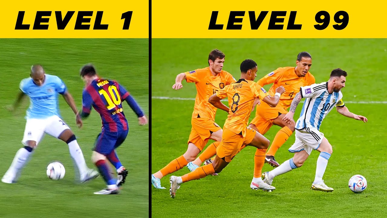 Lionel Messi Skills from Level 1 to 100: Watch His Incredible Progress ⚽