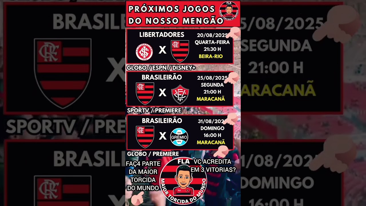 Próximo Jogo do Flamengo: Contra o Internacional na Libertadores 🏆