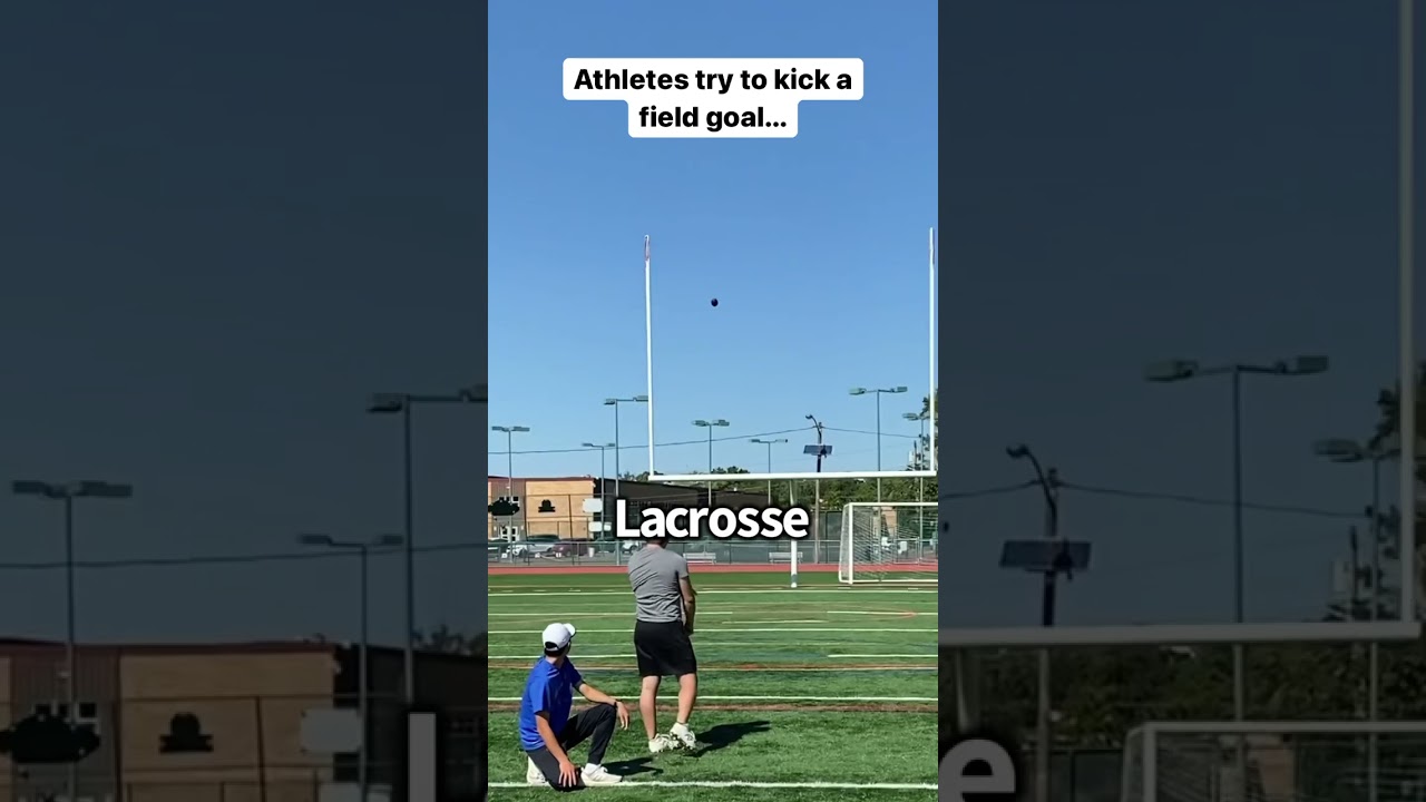 Athletes Attempt Football Field Goals 🏈