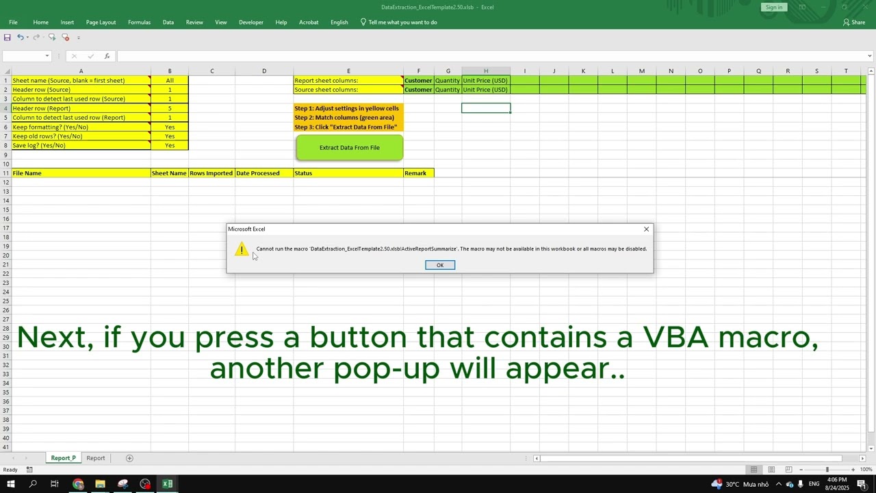 Enable VBA Macros in Excel for Automation