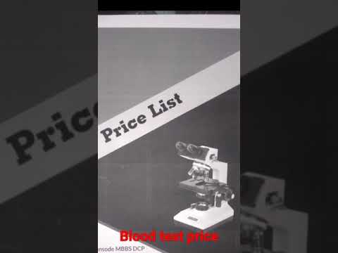 Blood test price list pathology
