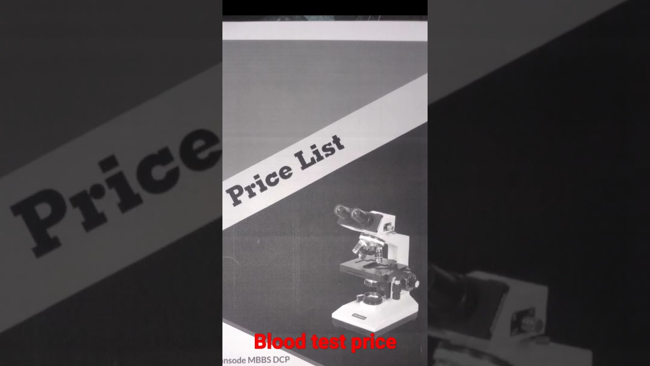 Comprehensive Blood Test Price List π©Έ | Pathology Lab Rates & Packages