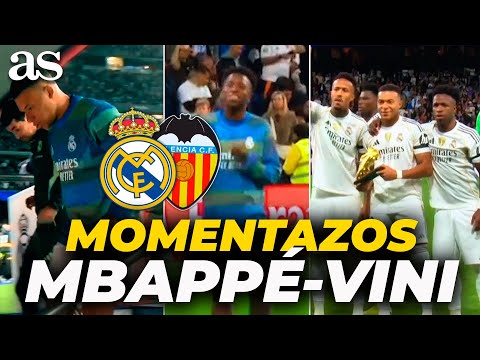 MOMENTAZOS TOP de VINICIUS y MBAPPÉ entre RISAS antes del REAL MADRID vs. VALENCIA CF
