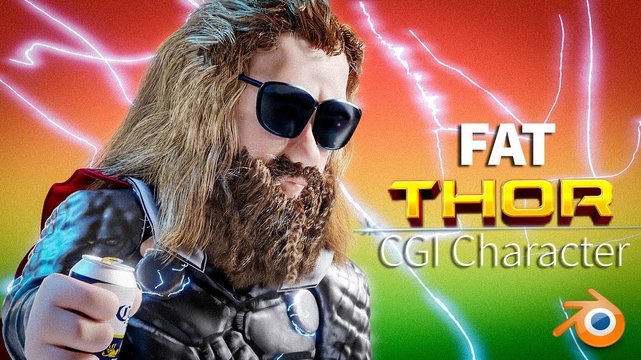Avengers Fat Thor - CGI Character - 3D Timelapse 2 of 2