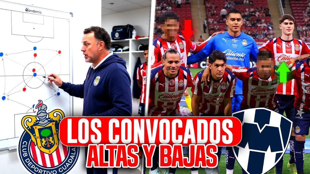 Convocados de Chivas vs Monterrey ⚽