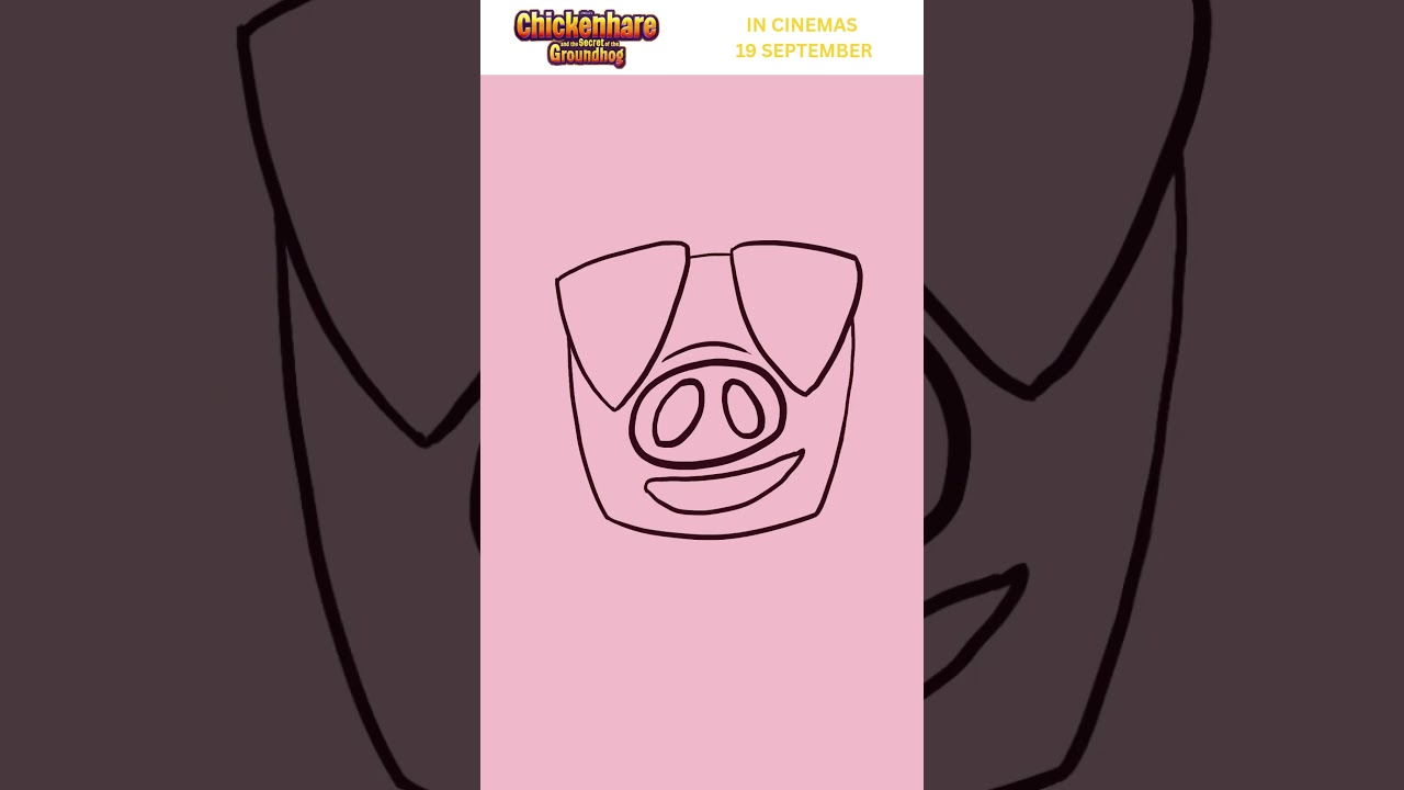 Draw Pig Squeak from Chickenhare 🐷