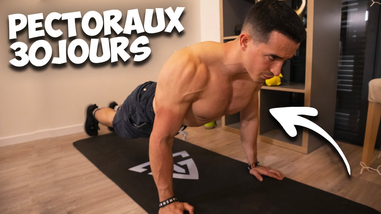 Gros pectoraux en 30 jours en 5 min 🏋️♂️