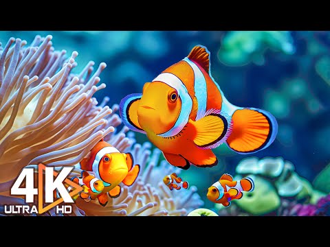 The Best Aquarium 4K Ultra HD 🐠 Stunning Coral Fish & Jellyfish - Relaxing Music for Sleep #6