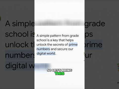 Math Magic: How Simple Patterns Secure Our Digital World! #shorts