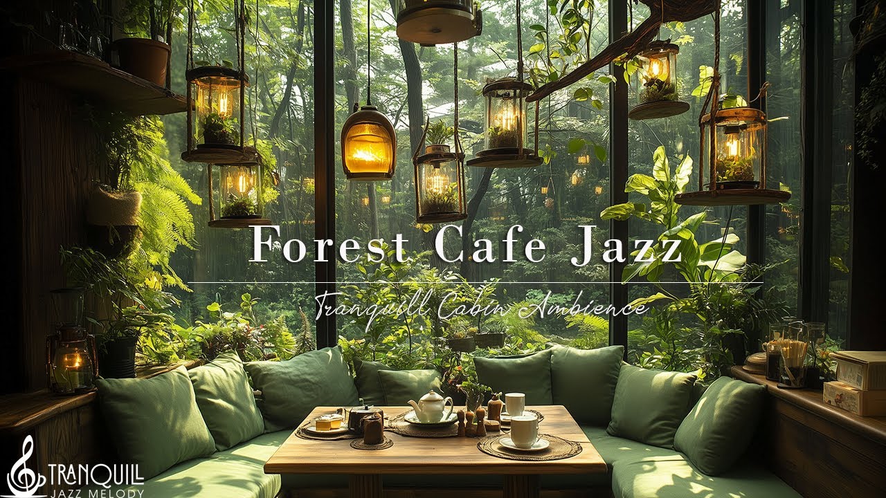 Relaxing Forest Cafe Jazz ☕️ | Morning Nature-Inspired Music for Stress Relief, Study & Work