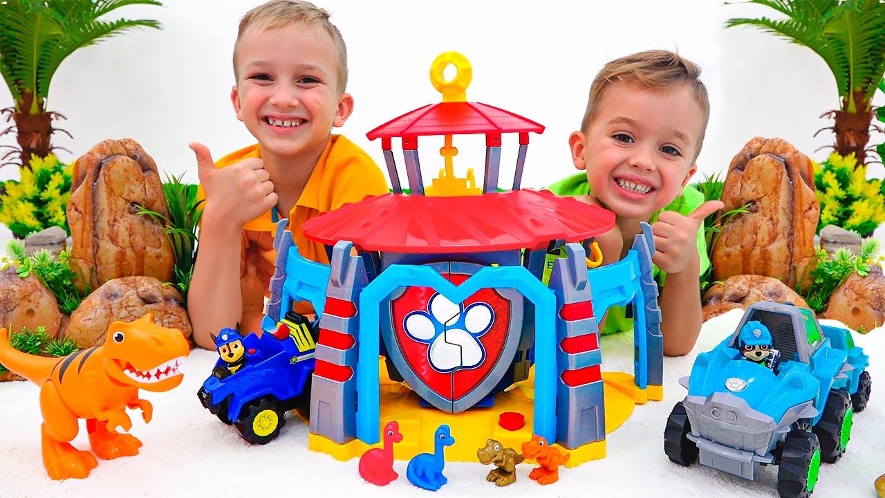 Vlad & Niki's Dino Rescue with PAW Patrol 🦖