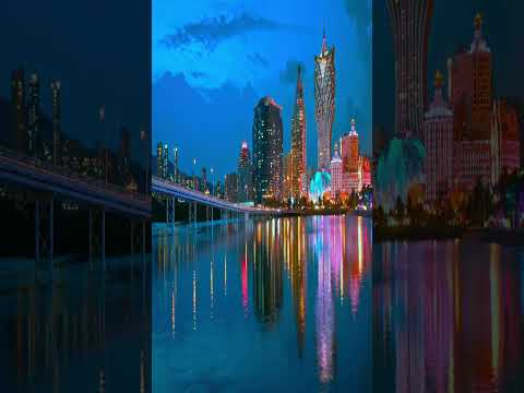 Macau, China by Drone - 4K Video Ultra HD [HDR]