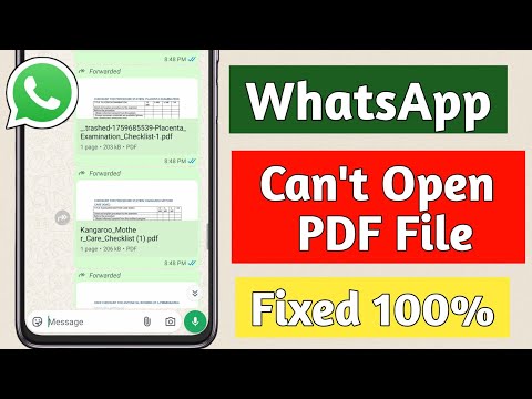 Fix WhatsApp PDF File Not Opening (2025) || How to Solve WhatsApp Can’t Open PDF Problem