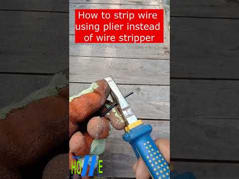 | How to strip wire using plier instead of wire stripper #dailyhack , #wirestrippingmachine  ,#plier