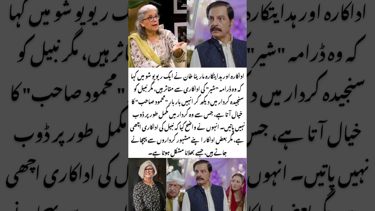 Marina Khan Discusses Nabeel's Role in Sher – Her Perspective