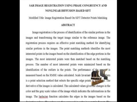 SAR Image Registration Using Phase Congruency and Nonlinear Diffusion-Based SIFT