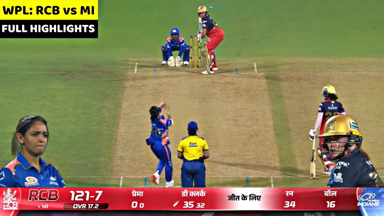 RCB vs MI WPL 2026 Match Highlights