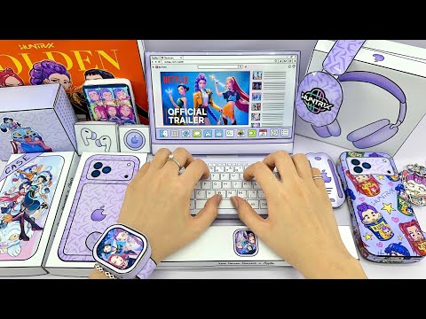 (🍎Paper DIY🍎) Apple X KPOP DEMON HUNTERS Blind Bag 1000$ | Iphone, Macbook, AirMax | ASMR