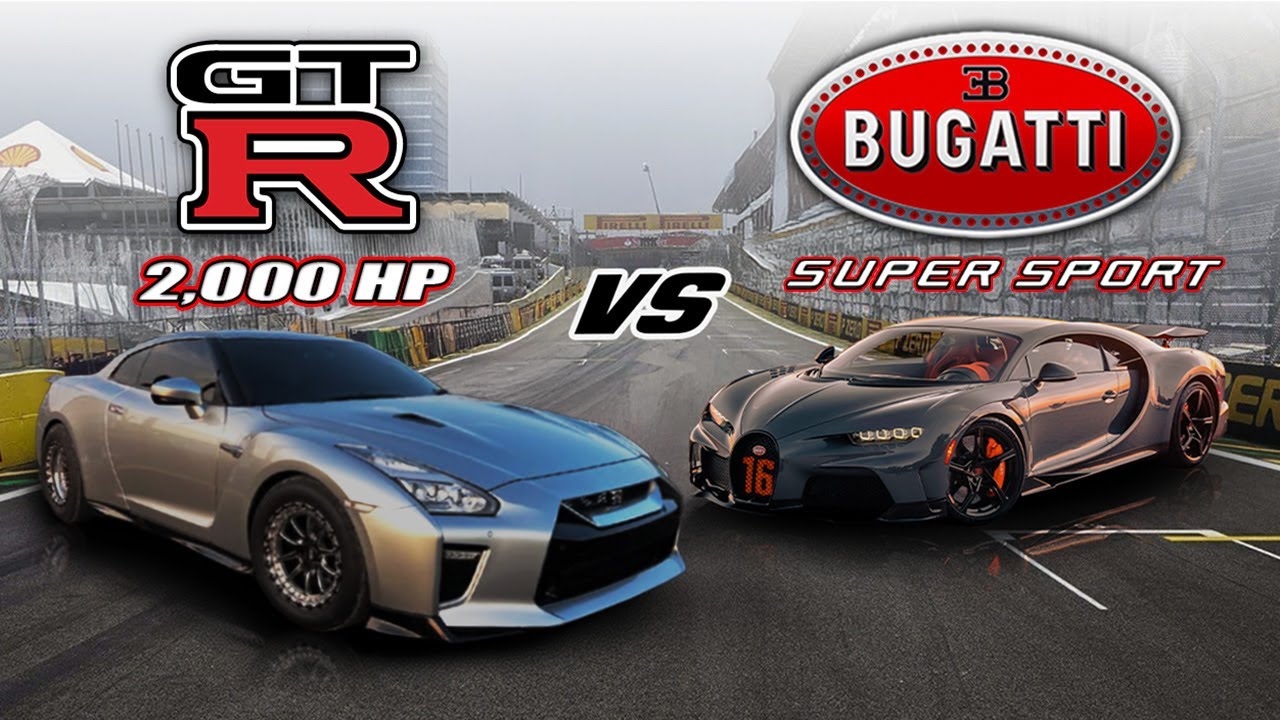 Bugatti Chiron SS vs 2,000HP Nissan GTR 🏁