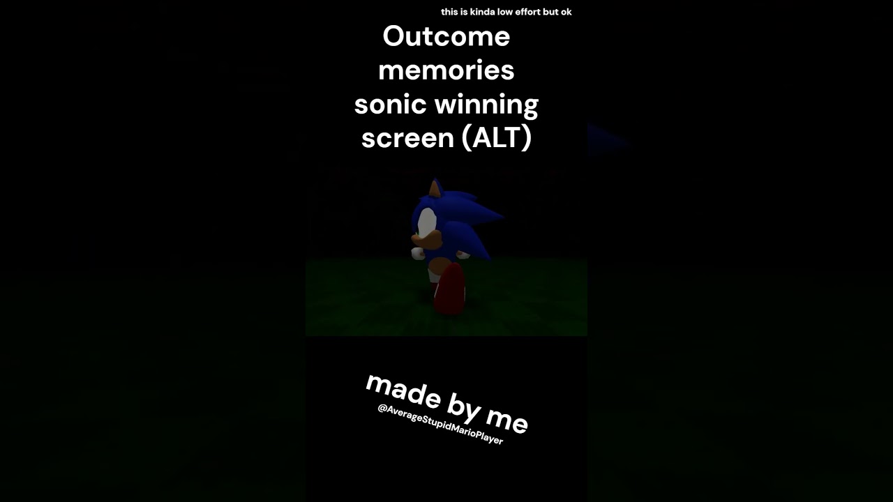 Epic Sonic LMS Win Screen Concept ๐ฎ | Outcome Memories & Sonic.exe Fan Art