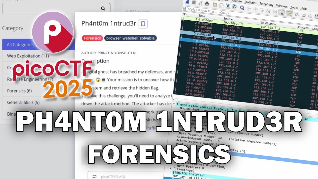 picoCTF 2025 Forensics: Ph4nt0m Intruder 🕵️‍♂️