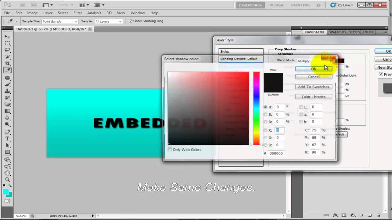 How to Create Embedded Text in Adobe Photoshop CS6
