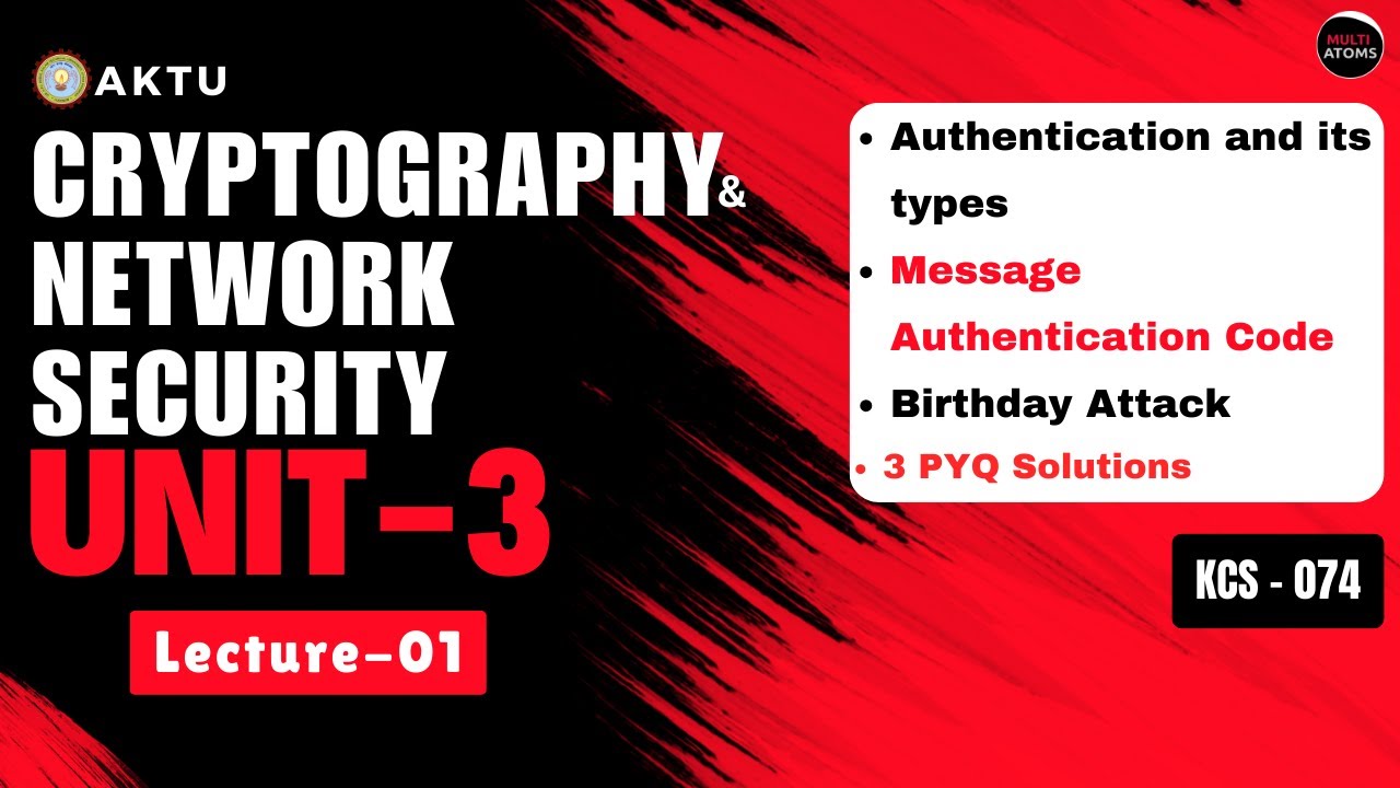 Master Cryptography & Network Security: Complete One-Shot Lecture for Exam Success 🔐