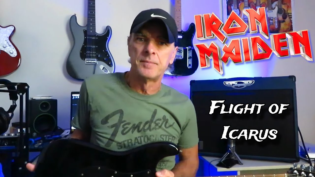 How to Play FLIGHT OF ICARUS - Iron Maiden. Guitar Lesson (Rhythm and solos)